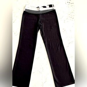 lululemon athletica Black and White, Wide-Leg Crossover Waist Leggings